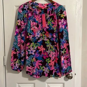 Lilly Pulitzer 100% Silk Elsa Top